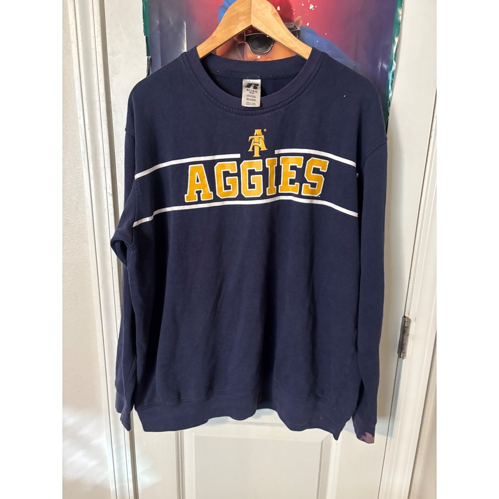 Russell Athletic NC A&T Aggies Sweatshirt Mens XL hbcu Crewneck NCAT